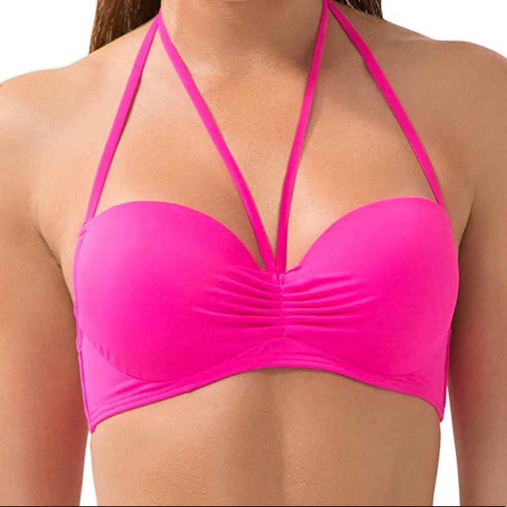 Smart sexy swim pink bikini top
